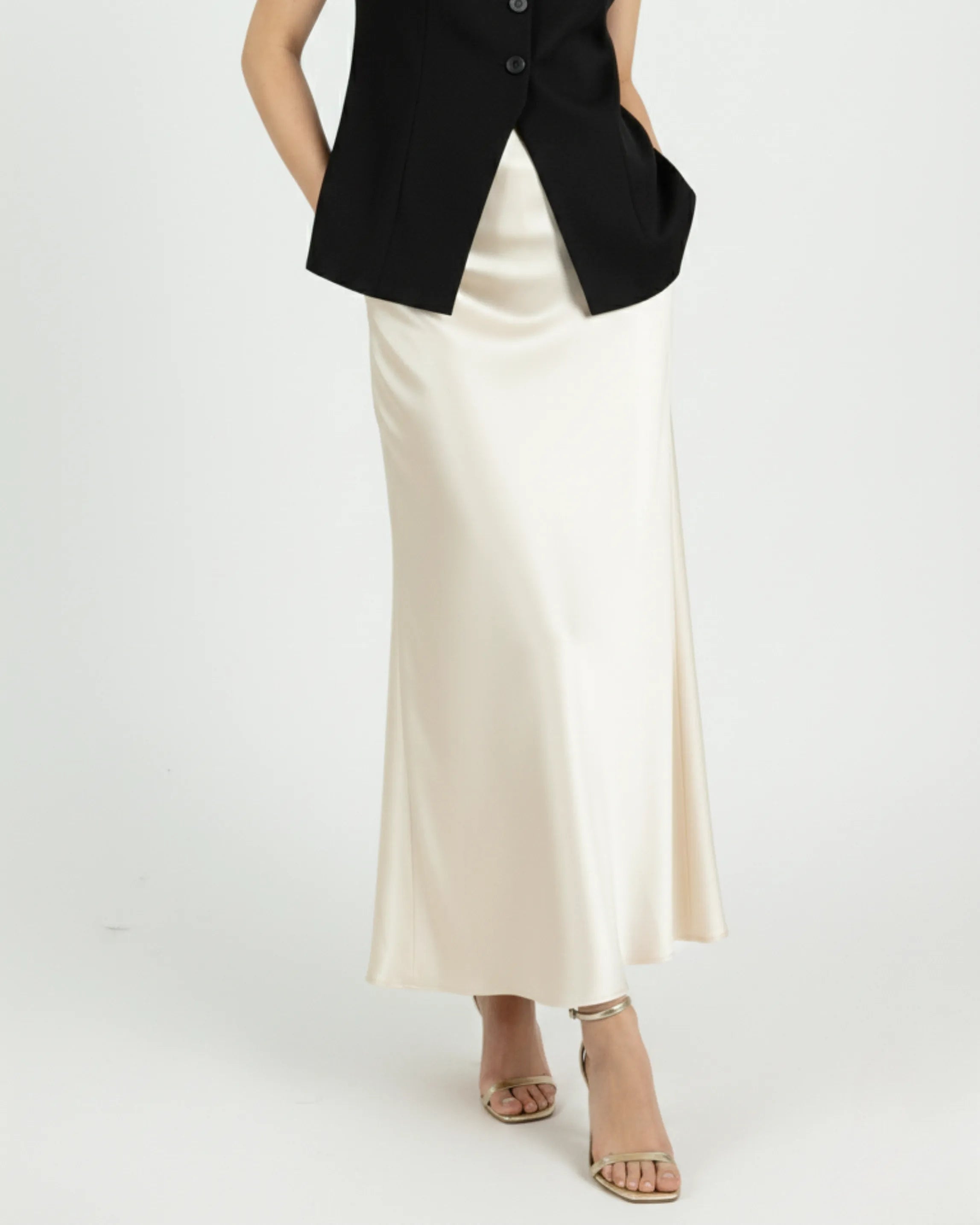 Fit and Flare Midi Skirt