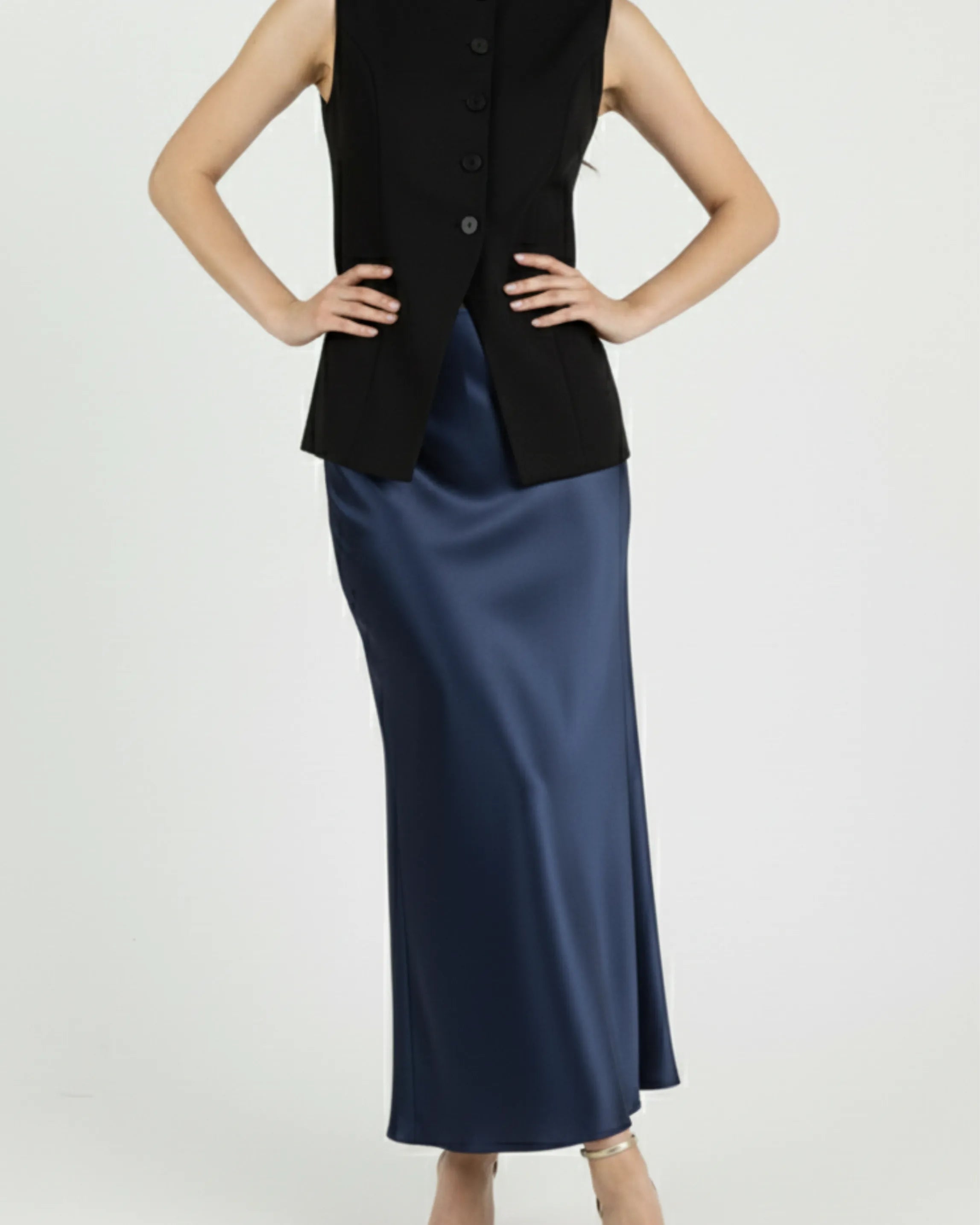 Fit and Flare Midi Skirt