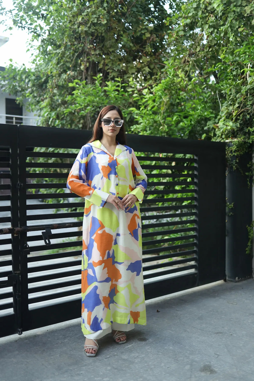 70s Groove Long Shirt in Multi Hues