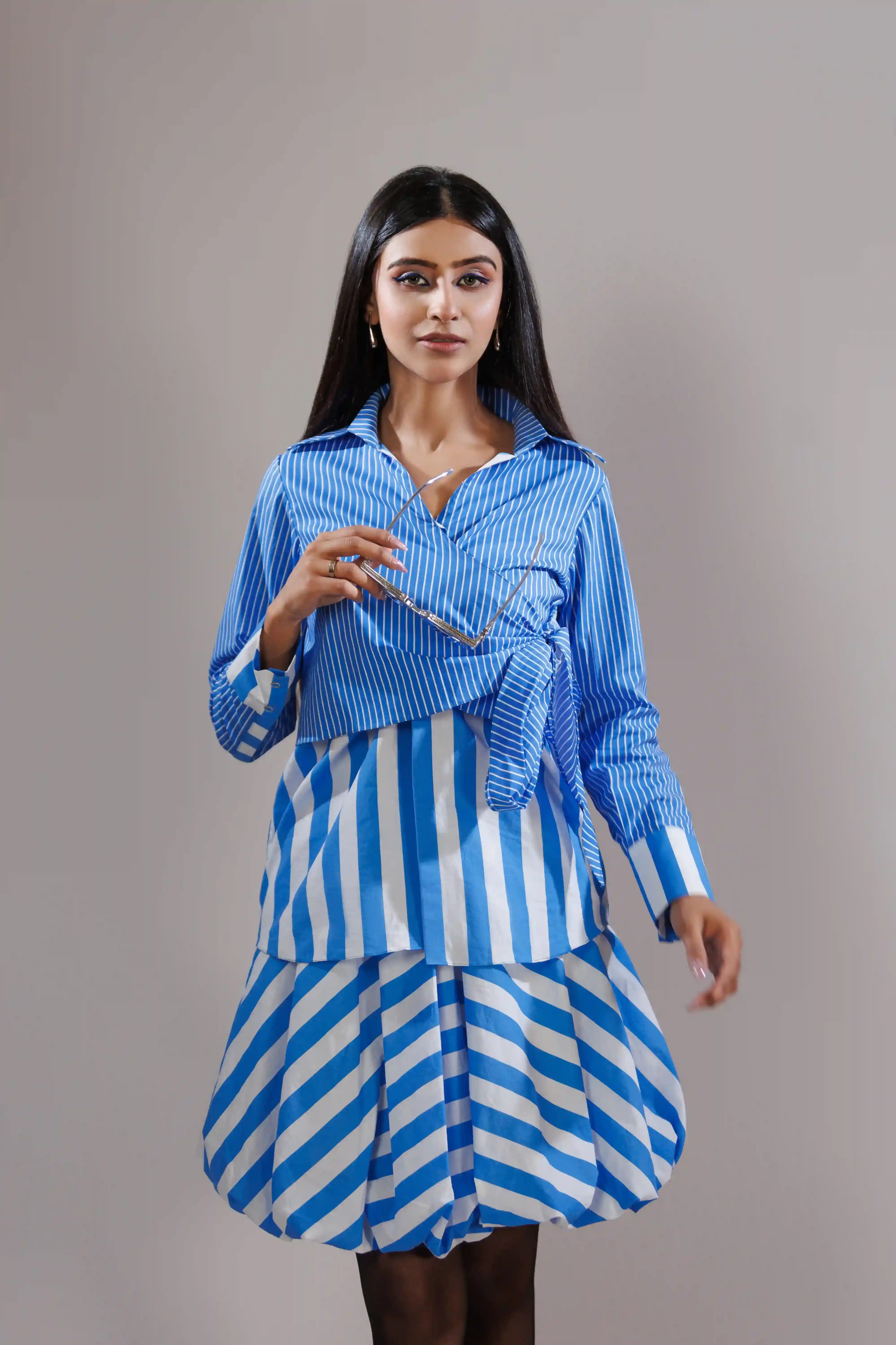 Blue Striped Cotton Shirt