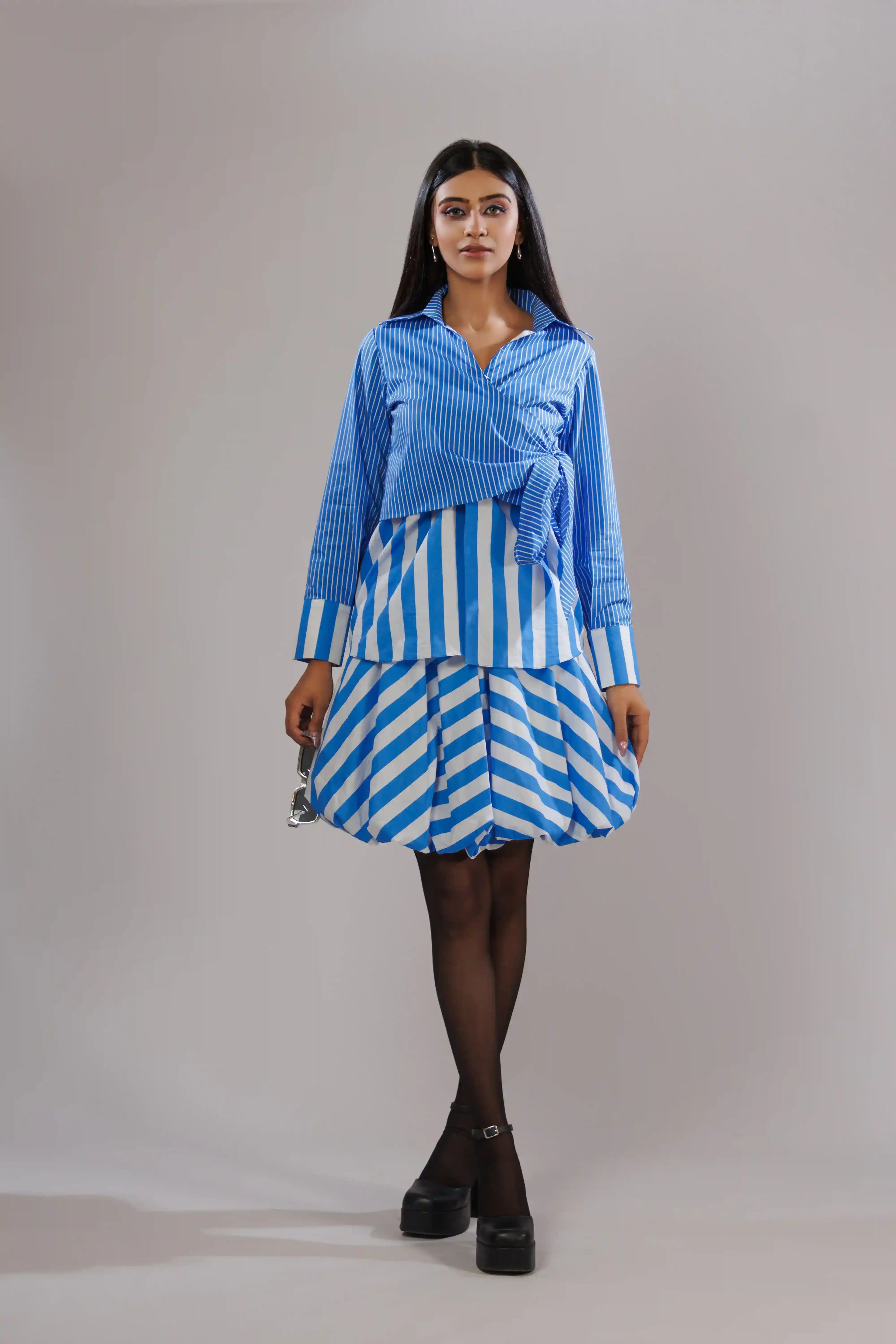 Blue Striped Cotton Shirt